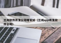 兰州软件开发公司哪家好（兰州app开发软件公司）